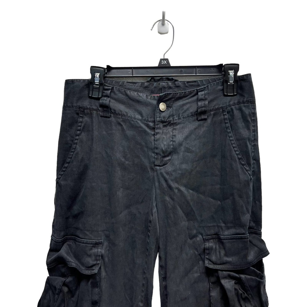 Alice + Olivia Hyde High-Waist Cargo Jogger Pants Black - Picture 4 of 9